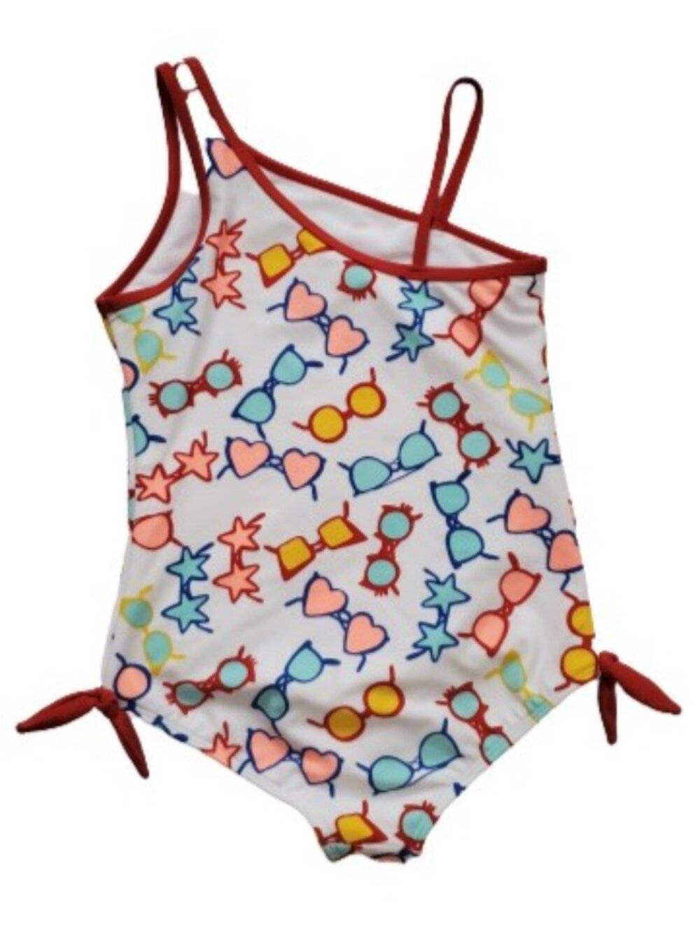 LANDS' END Girls White/Multicolor Sunglasses Print One-Piece Swimsuit Size 7+ - Picture 3 of 11